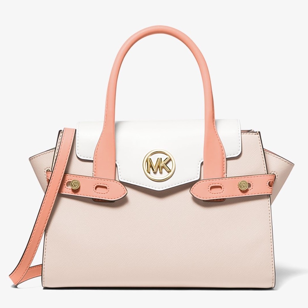 MICHAEL Michael Kors Pink and White Satchel